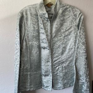 Silk blend light green H&M jacket